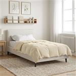 vidaXL Vol jaar dekbed Gekwilt Crème 135 x 220 cm Microfiber