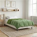 vidaXL Vol jaar dekbed Gekwilt Groen 140 x 220 cm Microfiber