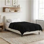 vidaXL Vol jaar dekbed Gekwilt Zwart 155 x 200 cm Microfiber