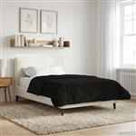 vidaXL Vol jaar dekbed Zwart 155 x 200 cm Microfiber en Teddy fleece