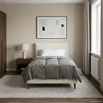 vidaXL Vol jaar dekbed Gekwilt Lichtgrijs 155 x 200 cm Microfiber