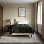 vidaXL Vol jaar dekbed Gekwilt Antraciet 135 x 220 cm Microfiber