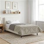 vidaXL Vol jaar dekbed Gekwilt Lichtgrijs 155 x 220 cm