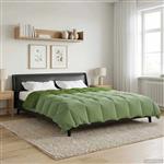 vidaXL Zomer Dekbed Gekwilt Groen 220 x 260 cm Microfiber