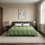 vidaXL Zomer Dekbed Gekwilt Groen 200 x 200 cm Microfiber