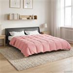 vidaXL Zomer Dekbed Gekwilt Roze 220 x 240 cm Microfiber