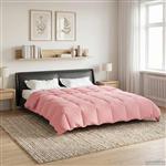 vidaXL Zomer Dekbed Gekwilt Roze 200 x 220 cm Microfiber