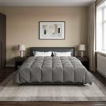 vidaXL Zomerdekbed Gekwilt Lichtgrijs 220 x 240 cm Microfiber