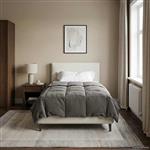 vidaXL Zomer Dekbed Gekwilt Lichtgrijs 155 x 220 cm Microfiber