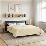 vidaXL Zomer Dekbed Crème 200 x 220 cm Microfiber en Teddy fleece