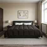 vidaXL Zomer Dekbed Gekwilt Antraciet 200 x 220 cm Microfiber