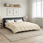 vidaXL Winter Dekbed Gekwilt Crème 200 x 240 cm Microfiber