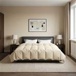 vidaXL Winter Dekbed Gekwilt Crème 200 x 200 cm Microfiber