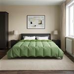 vidaXL Winter Dekbed Gekwilt Groen 200 x 220 cm Microfiber