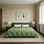 vidaXL Winter Dekbed Gekwilt Groen 200 x 240 cm Microfiber
