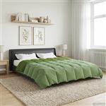 vidaXL Winter Dekbed Gekwilt Groen 200 x 200 cm Microfiber
