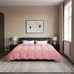 vidaXL Winter Dekbed Gekwilt Roze 200 x 220 cm Microfiber