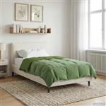 vidaXL Vol jaar dekbed Gekwilt Groen 155 x 200 cm Microfiber