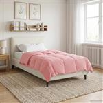 vidaXL Vol jaar dekbed Gekwilt Roze 155 x 200 cm Microfiber