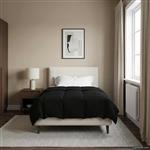 vidaXL Vol jaar dekbed Gekwilt Zwart 155 x 220 cm Microfiber