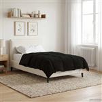 vidaXL Vol jaar dekbed Gekwilt Zwart 135 x 200 cm Microfiber