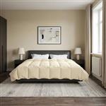 vidaXL Zomer Dekbed Gekwilt Crème 240 x 260 cm Microfiber