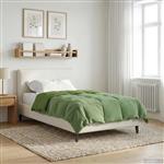 vidaXL Zomer Dekbed Gekwilt Groen 135 x 200 cm Microfiber