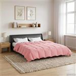 vidaXL Zomer Dekbed Gekwilt Roze 220 x 260 cm Microfiber