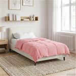 vidaXL Zomer Dekbed Gekwilt Roze 140 x 220 cm Microfiber