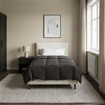 vidaXL Zomer Dekbed Gekwilt Antraciet 140 x 220 cm Microfiber