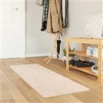 vidaXL Vloerkleedloper Effen MARSA Crème 50 x 100 cm Polyester en PVC
