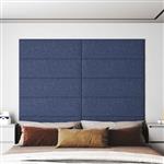 vidaXL Wandhoofdbord 12 pcs Blauw 90 x 30 cm Stof