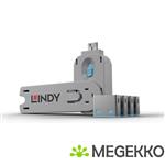 Lindy 40452 USB Port Blocker - Pack 4, Colour Code: Blue