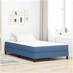 vidaXL Bedmatras met matras Blauw 120 x 200 cm Stof