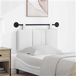 vidaXL Hangend Hoofdeinde Wandgemonteerd Wit 90 x 55 x 5 cm Stof