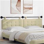 vidaXL Hangend hoofdbord Crème Nep Leer