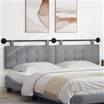 vidaXL Hangend Hoofdeinde Lichtgrijs 210 x 55 x 5 cm Stof