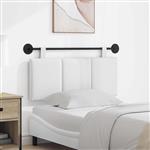 vidaXL Hangend hoofdbord Wit Stof