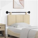 vidaXL Hangend hoofdbord Crème Stof