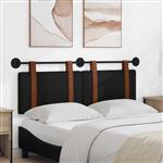 vidaXL Hangend Hoofdeinde Effen Zwart 130 x 55 x 5 cm Antiek PU