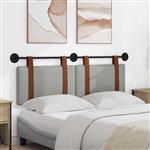 vidaXL Hangend Hoofdeinde Effen Wolkengrijs 130 x 55 x 5 cm Antiek PU