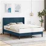 vidaXL Bedframe met hoofdeinde Blauw 140 x 200 cm Fluweel