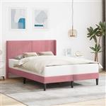 vidaXL Bedframe met hoofdeinde Roze 140 x 200 cm Fluweel