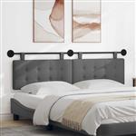 vidaXL Hangend Hoofdeinde Donkergrijs 190 x 55 x 5 cm Stof