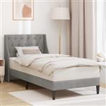 vidaXL Bedframe met hoofdeinde Lichtgrijs 80 x 200 cm Fluweel