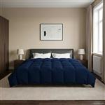 vidaXL Winter Dekbed Gekwilt Donkerblauw 240 x 260 cm Microfiber