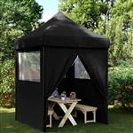 vidaXL Partytent Zwart 200 x 200 x 306 cm Oxford Stof