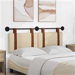 vidaXL Hangend Hoofdeinde Effen Crème 130 x 55 x 5 cm Antiek PU