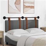 vidaXL Hangend Hoofdeinde Effen Donkergrijs 130 x 55 x 5 cm Antiek PU