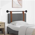 vidaXL Hangend Hoofdeinde Effen Donkergrijs 100 x 55 x 5 cm Antiek PU